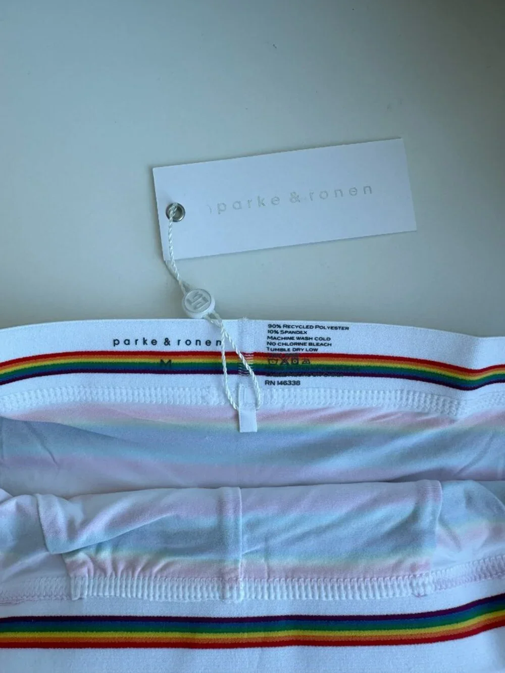 Parke & Ronen - Low Rise Brief - White Prism Stripe (M)
